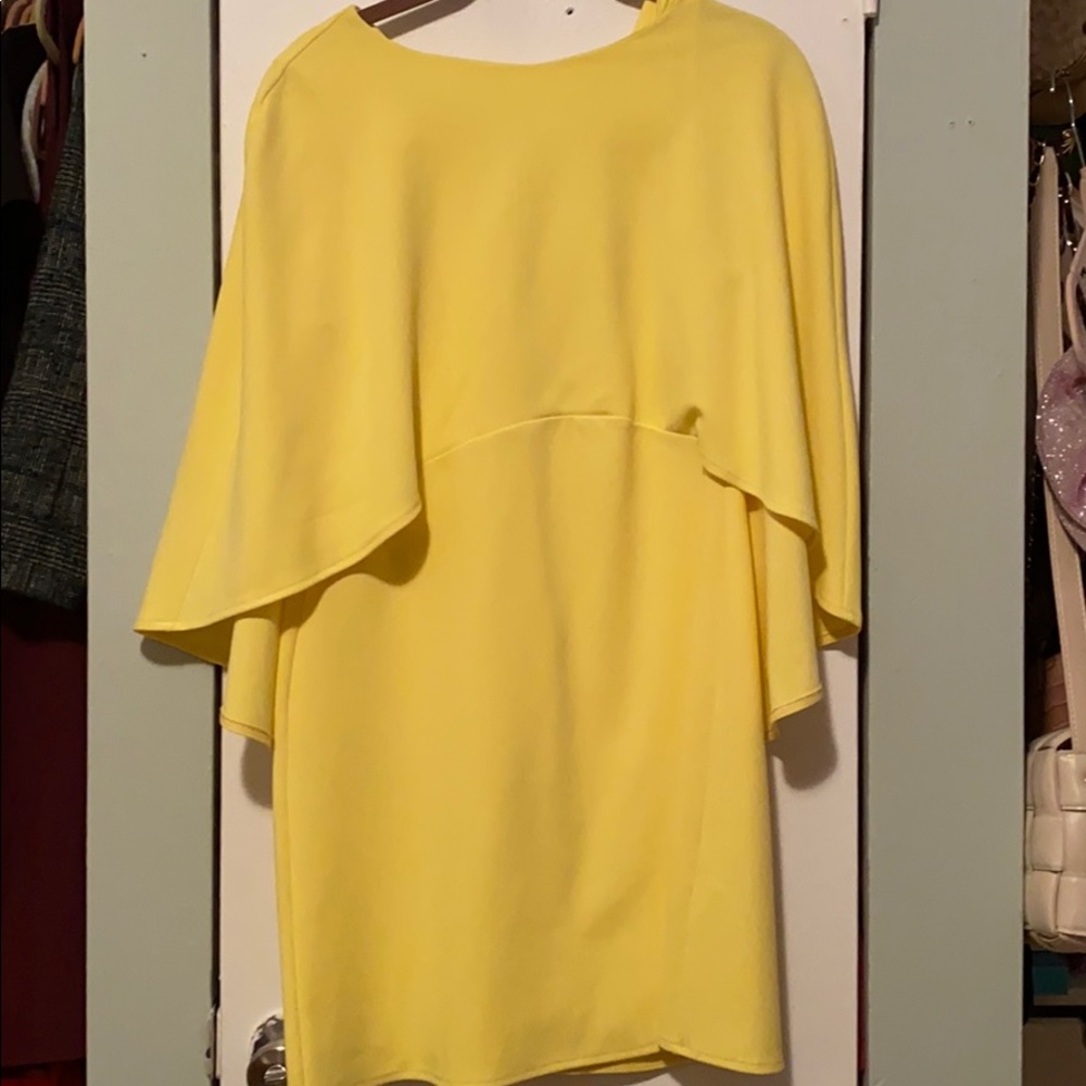 Yellow ASOS cape dress